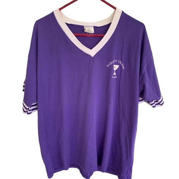 Vintage Tee Shirt Team Jersey Bridgeport Christian Youth Size XL - Picture 1 of 5
